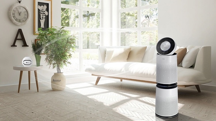 Máy lọc không khí LG PuriCare loại bỏ nhanh chóng mùi hoa sữa